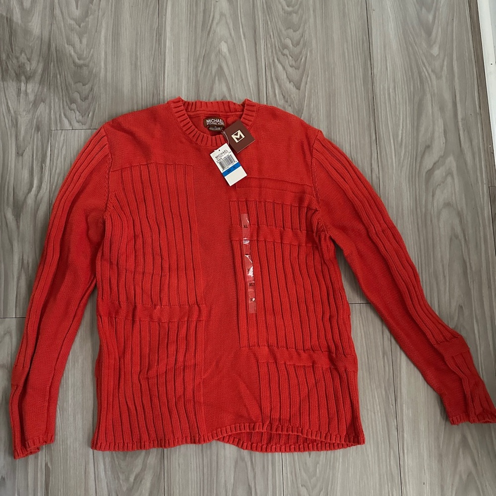 Michael Kors Vibrant Red Men's Crewneck Sweater